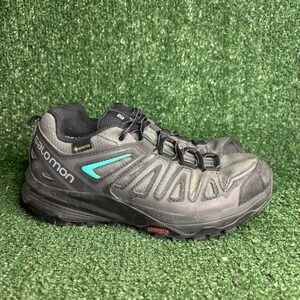 Salomon X Crest‎ GTX Gore-Tex Waterproof Hiking Trail Sneakers Gray Womens 6.5